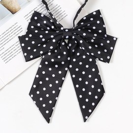 NazyJnn Large Bowtie, Bowtie, School Ribbon, Dot Pattern, Women's, Uniform Ribbon, Adjustable, Polka Dot Pattern, Cute, Cosplay, Graduation Ceremonies, School Entrance Ceremonies, Cultural Festivals