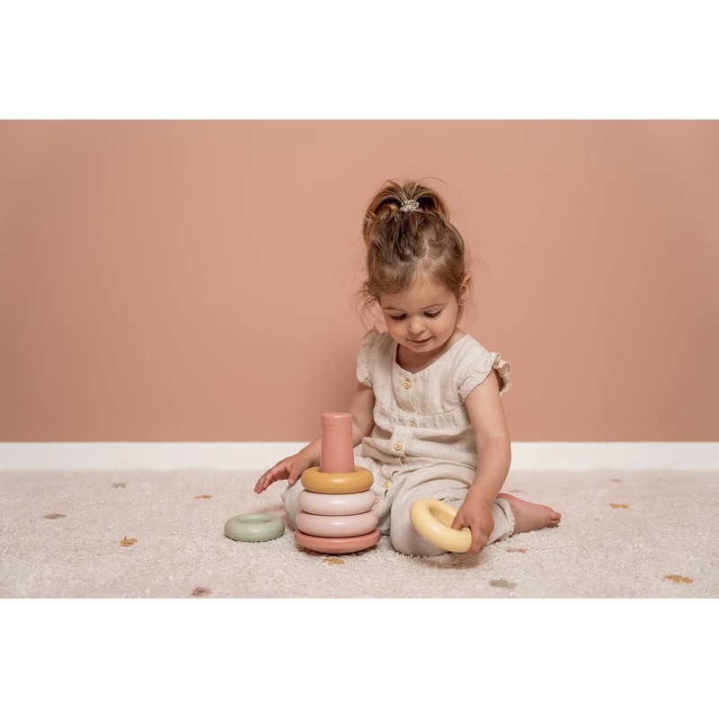 Little Dutch 2007772 Plastic Stacking Tower/Stacking Rings - Pink
