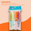 Jacent Flexible Disposable Drinking Straws, Bendable Plastic Neon Straws: 125
