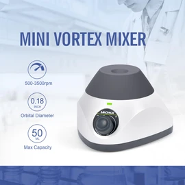 LACHOI MINI Vortex Mixer 500-3500RPM Adjustable Speed Touch Function Lab Vortex Paint Mixer Mix Up to 50ML 4.5mm Orbital Diameter for Nail Polish Inks Eyelash Adhesives Acylic Paints Test Tube