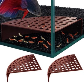 HERPDEN Shrimp Tank Accessories – 2Pcs Fish Tank Decoration, 180° Viewing & Stable Hides for Shrimp Refuge & Spawning