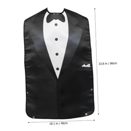 OHPHCALL 2pcs Adult Dining Bib Set Washable Polyester Saliva Bibs for Seniors Easy Clean Eating Protector for Men and Women