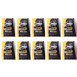 Bic Maquinillas de afeitar desechables de metal para hombre, 10 unidades x 10 paquetes