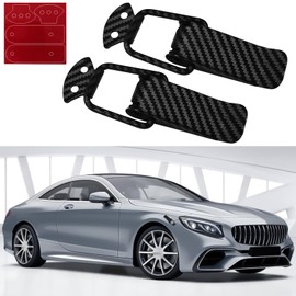 Hirificing 2PCS Quick Release Bumper Clips Car Bumper Clips Repair Kit, Car Clips for Front Rear Bumper Fastener Kit, Carbon Fiber Auto Bumper Trunk Fender Security Hook Lock Clips Hasp Kit(Large)