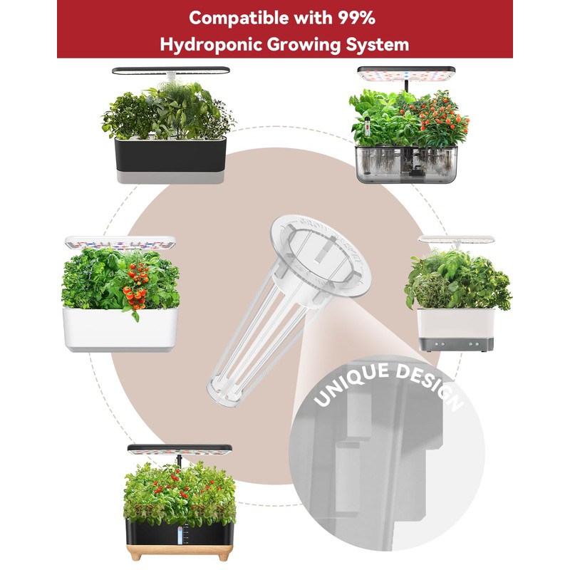LYKOCLEAN Hydroponic Seed Pod Kit Compatible with AeroGarden, Ahopegarden, iDoo,