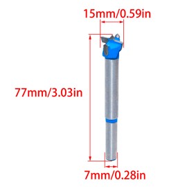 Pocoxll 19/32 Inch / 15mm Woodworking Hole Opener, Forstner Drill Bits with Round Shank for Wood Plastic Hole Drilling