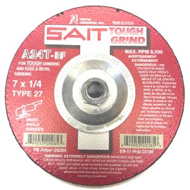 Depressed Center Whl, T27, 7x1/4x5/8-11, AO