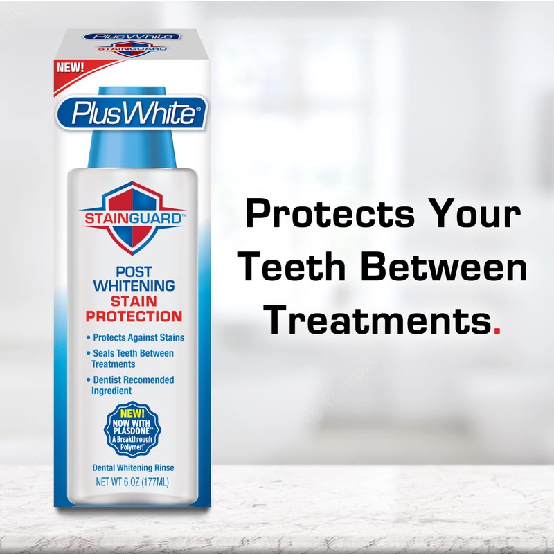 Plus White Post Whitening Stain Rinse - Protects Against Smoking,
