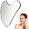 Gua Sha Facial Tools,Stainless Steel GuaSha for Face Massager,Jawline Sculpting