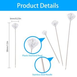 YOLLVKOT 300pcs Straight Pins