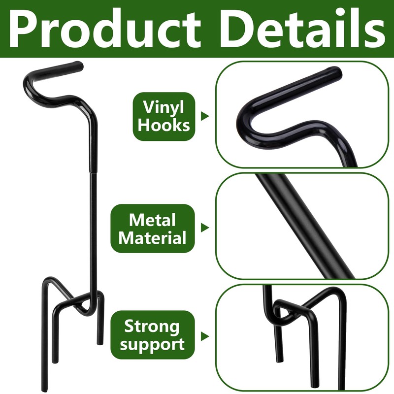 RunNico 2pcs Hunting Blind Bow Holder, Portable Stake With Rubber