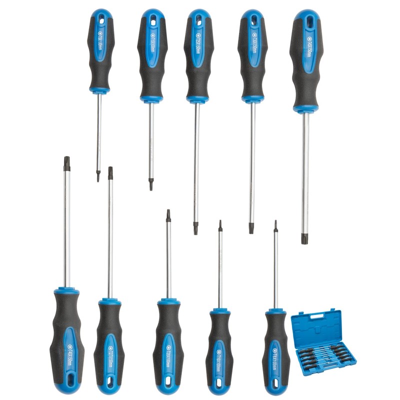 ROTATION Torx Screwdrivers Set 10-Piece, Magnetic Black Finished Tip with