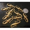 Silversmithsupply 30mm Jewelry clasps 10 s hooks ant gold pltd