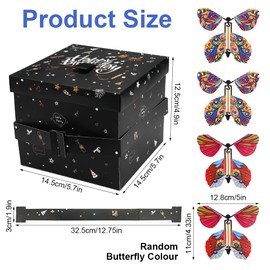 Surprise Box, Surprise Gift Box, Butterfly Explosion Gift Box with 4 Butterflies, DIY Butterfly Explosion Gift Box, Birthday Butterfly for Box for Birthday Gift