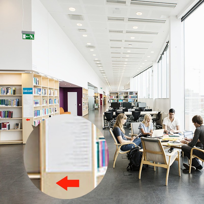 Hybsk Fluorescent Red Arrows Stickers Total 500 Stickers per Roll