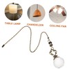 Operitacx 2 Stück Kristall- Kette Deckenventilator Fan Zieht Lampenzubehör Leichter
