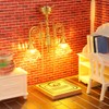 Toyvian Mini Chandelier for Dollhouse: 1/12 Scale Dollhouse Ceiling Light