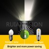 Ruiandsion E10 LED Flashlight Bulb 12V Non Polarity 3030 2SMD