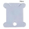 Hyclam 50Pcs Plastic Floss Bobbins, Embroidery Thread Bobbins, 1.37x1.49in Thread