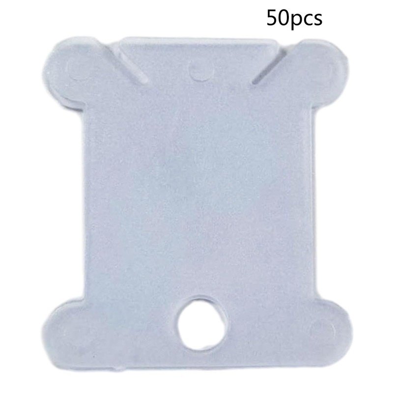 Hyclam 50Pcs Plastic Floss Bobbins, Embroidery Thread Bobbins, 1.37x1.49in Thread