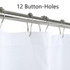 DOSLY IDÉES Farmhouse Shower Curtain, White Cloth Button Curtain, Cotton