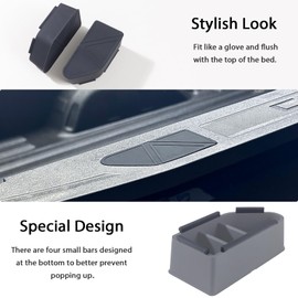 TOPINSTALL Upgraded Silicone Covers Compatible with 2019-2026 Silverado/Sierra 1500 and 2020-2026 Chevy Silverado/GMC Sierra 2500HD 3500HD, Pocket Hole Caps Plugs Won't Pop Out-2PCS