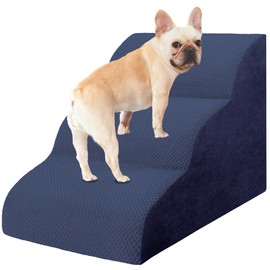 Dog Stairs for Small Dogs, High Density Foam Dog Steps, Extra Wide Non-Slip Pet Ramp for High Beds Or Couch, Soft Doggie Ladder for Dogs Injured, Older Pets, Small Cats