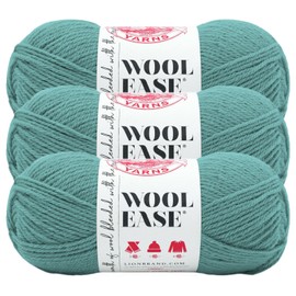 Lion Brand (3 Pack) Lion Brand Yarn 620-073 Wool-Ease Yarn, Stillwater