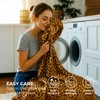 Satin Sheets Full [4-Piece, Gold Leopard] Hotel Luxury Silky Bed