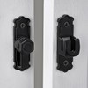 4 Packs Black Aluminum Alloy 90/180 Degree Gate Lock,Barn Door
