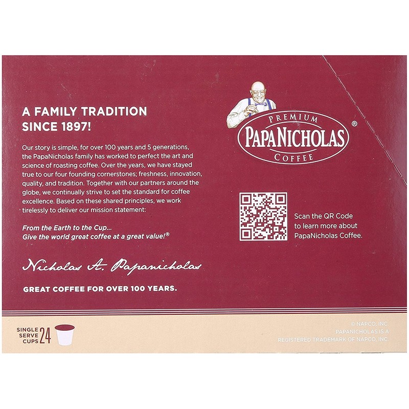 PapaNicholas Coffee Single Serve Coffee Cups Fits Keurig K Cup