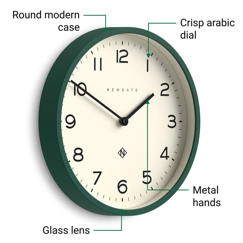 NEWGATE® Number Four Echo Wanduhr | Moderne runde Uhr |