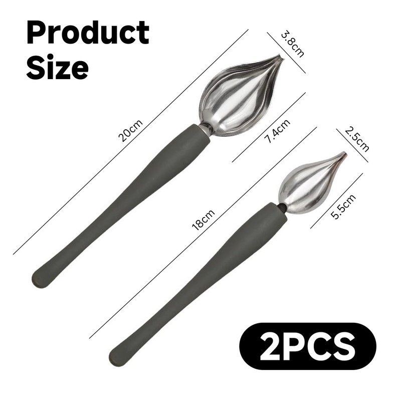 2 Pieces Stainless Steel Spoons Kitchen Utensils Food Serving Tools
