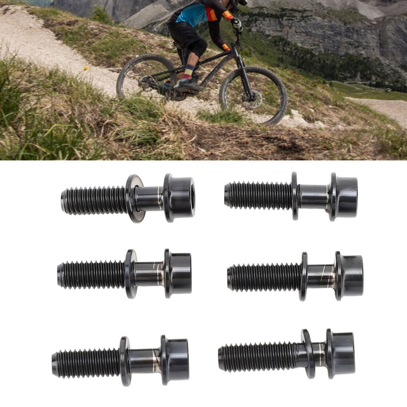 6Pcs Bike Screws Bolts Set Mountain Bicycle Handlebar Stem Ti