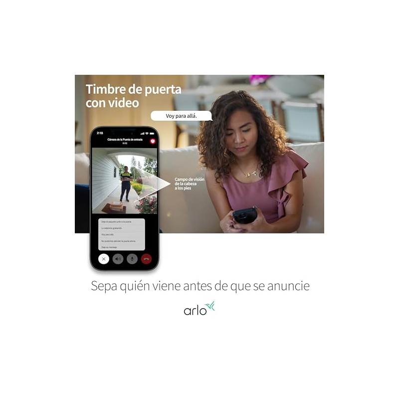 Arlo Video Timbre 2K (2ª generación) inalámbrico o con Cable