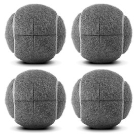 4 Pcs Tennis Balls Precut T for Walkers Pre Cut, Walkers Legs Universal Precut GlideBalls for Indoor, Silent Gliding and Floor Protection（Grey）