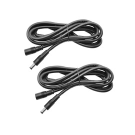 2-PackDC5.5x2.1mm 5V 12V Male to Female Cable,14AWG Male to Female Extension Cable,12V Emergency Power DC5521 Connector,for CCTV camera,Solar Monitoring,LED Light Strips,Power Concentrator Box,6.6ft