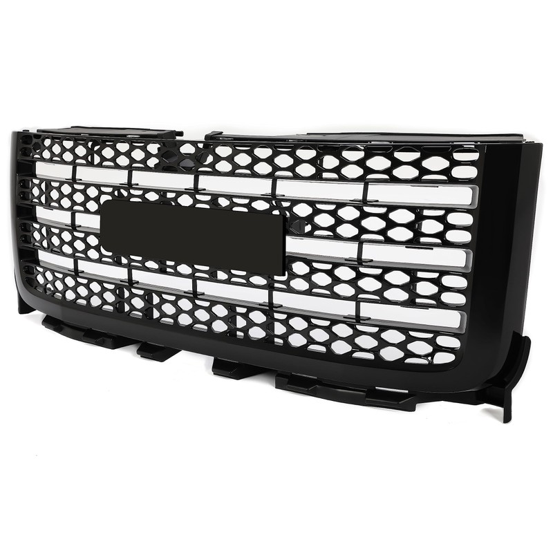 Front Bumper Grille Compatible with 2011-2014 Chevy Silverado GMC Sierra