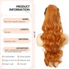 YEESHEDO Ponytail Hairpiece Clip Extensions with Drawstring Long Wavy Orange