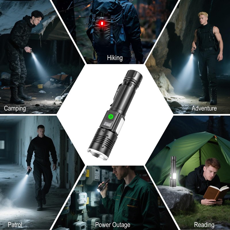 HOSONIC Rechargeable Flashlights High Lumens, Super Bright LED Flashlight 9