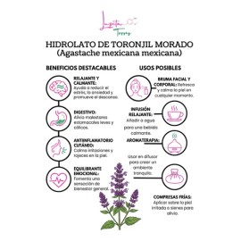 Hidrolato De Toronjil Morado