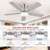 Mpayel Ceiling Fans with Lights, 46'' Indoor Low Profile Ceiling