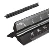 Metal Scale Ruler,Aluminium Triangular Scale Ruler for Architects & Engineers,Matrix