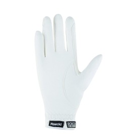 Roeckl Sports equestrian gloves LISBOA, ladies summer riding glove, white/white 6.5