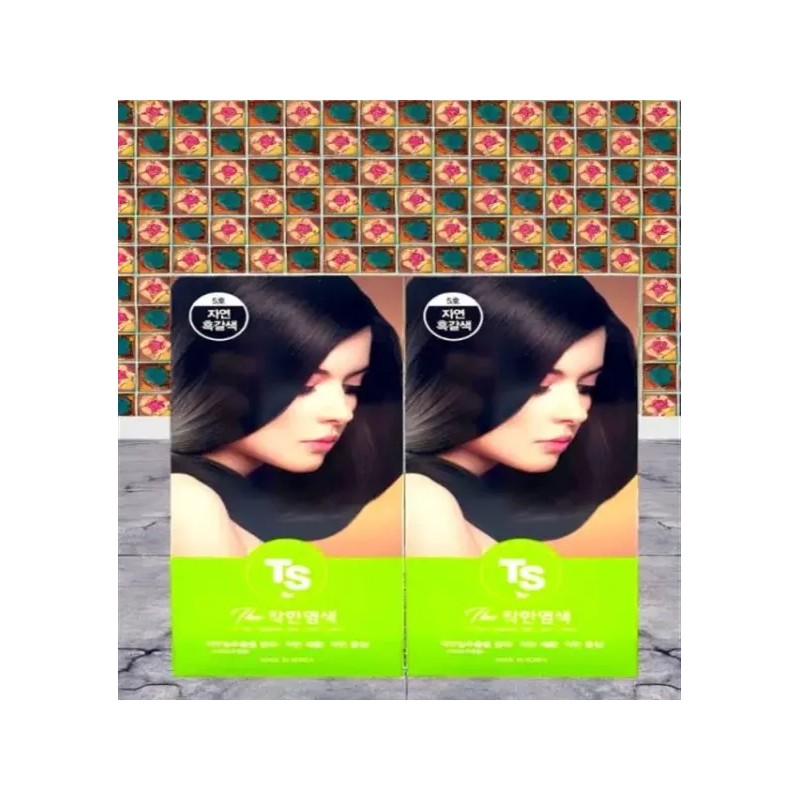 TS 염색약 더착한염색 7호 연한갈색 120g x 2개 [더착한염색 7호