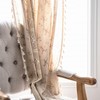 Sutuo Home Boho Curtain Semi-Blackout Crochet Hollow Lace Patchwork with