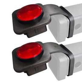 YTMARINA 2" Hitch Cover Heavy Duty Rubber Receiver Tube Hitch Plug Warning Reflector Receiver Tube Cover 2 Pcs