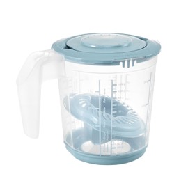 keeeper Measuring Jug Set 4 in 1 with Splash Guard and Citrus Juicer, Non-Slip Function, 1 Litre, Matteo, 14 x 14 x 15 cm, Nordic Blue