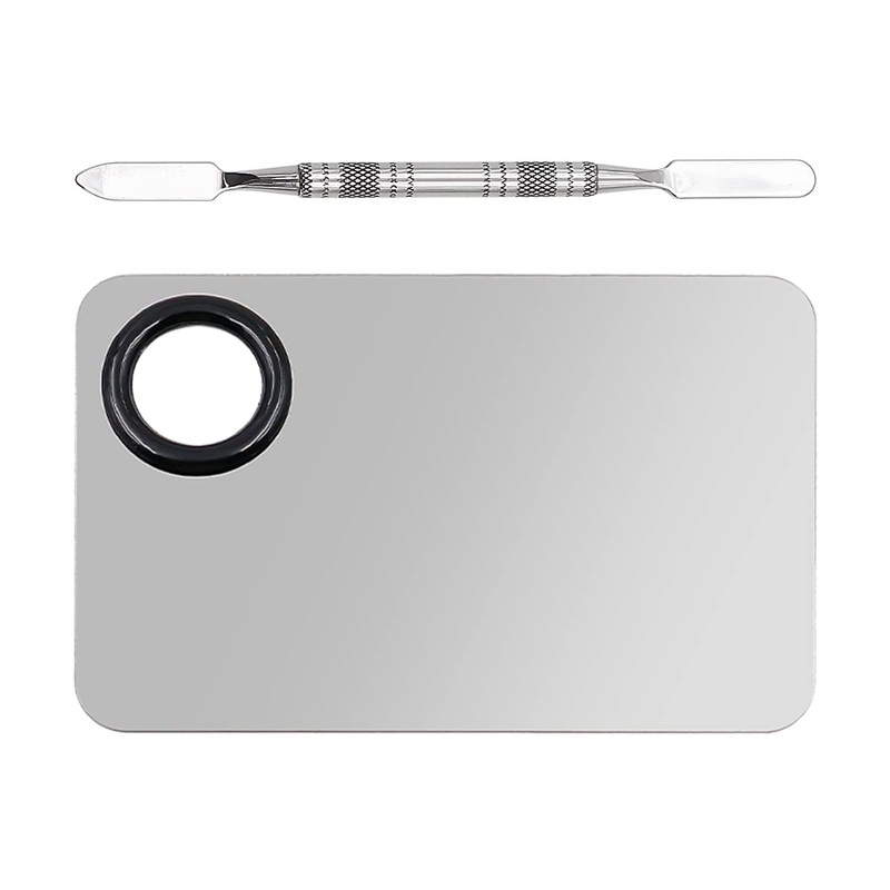 CENPEK 2 Pieces Makeup Mixing Palette Stainless Steel Morphe Palette