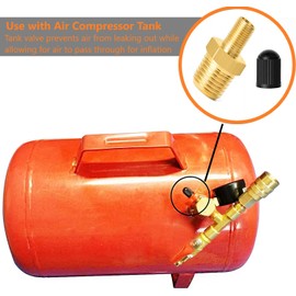 Akalimo 1/4" NPT Tank Valves,3Pcs Anti-Corrosion Brass Schrader Valve,with 1/4" Male NPT Standard Thread Core and Cap,Air Compressor Tank Valve,Tank Fill Valves,Air Tool Fittings
